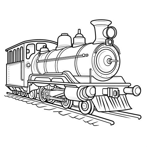 Premium Photo | Simple thick line drawing of train suitable for toddler ...