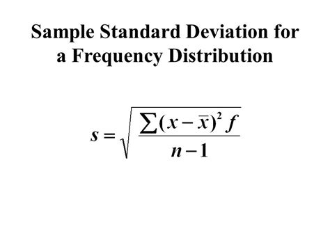 8 Pics Standard Deviation Formula For Frequency Distribution Table And ...