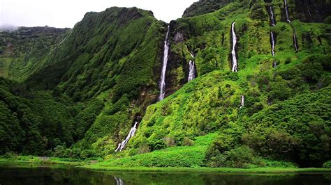 Waterfalls at Lagoa dos Patos, Flores Island, Azores. - YouTube