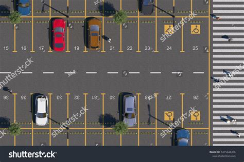 Car Parking Road Markings Numbering Parking: ilustrações stock ...