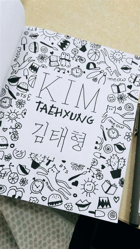 Pin by Thomas De Bruyne on Cartoon | Bts doodle art, Doodle book, Bts drawings