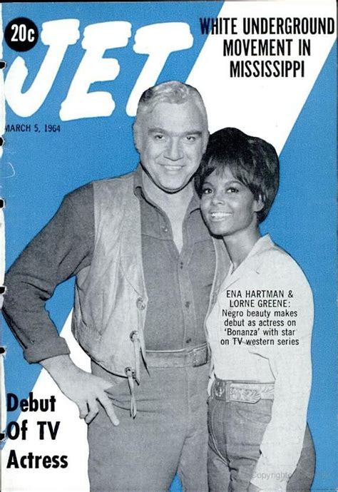 Ena Hartman & Lorne Greene, Jet Magazine - March 5, 1964 Jet Magazine, Black Magazine, Time ...