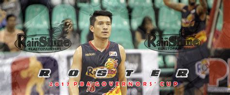 List of Rain or Shine Elasto Painters Roster 2017 PBA Governors' Cup