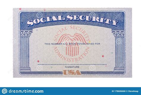 Social Security Card Back Template