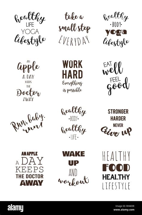 sport and healthy lifestyle motivation quotes. vector illustration ...