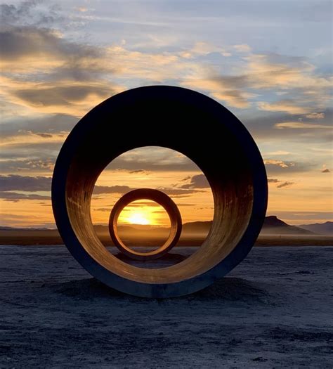 ITAP of the solstice sunset through the sun tunnels in Utah’s West ...