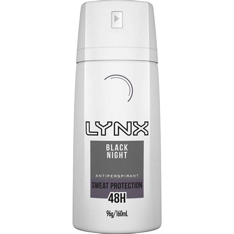 Lynx Anti Perspirant Aerosol Black Night 160ml | Woolworths