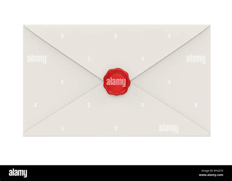 Envelope with Red Wax Seal Isolated Stock Photo - Alamy