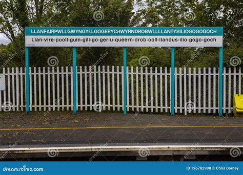 Llanfair PG in Wales - Longest Place Name in Europe Editorial Stock ...