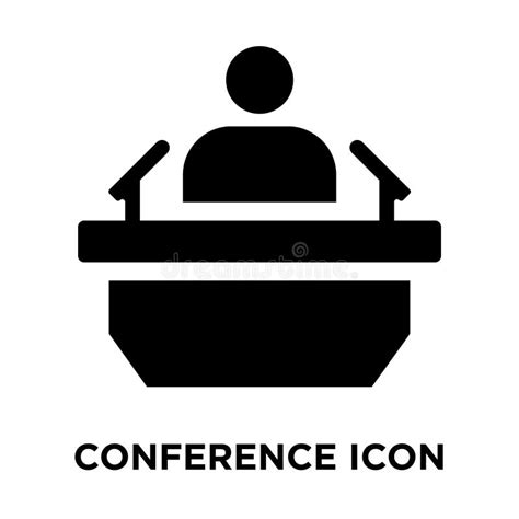 Conference Icon Vector Isolated on White Background, Logo Concept of Conference Sign on ...