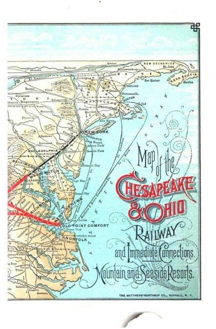 Color map of the Chesapeake and Ohio Railway in 1893. | Train art ...