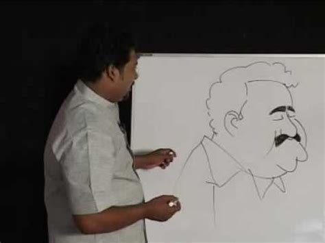 How to Draw Mohanlal's Cartoon - YouTube