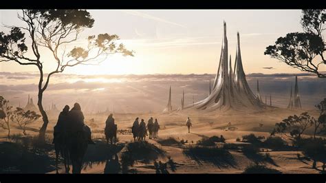 ArtStation - Desert city concept + mini tutorial!, Einar Martinsen | Futuristic city, Sci fi ...