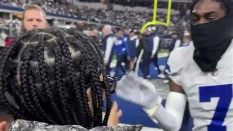 Watch Trevon Diggs Kisses Girlfriend Joie Chavis During Cowboys vs Eagles, Video Goes Viral ...