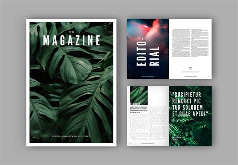 Magazine Layout Template Digital Magazine Brochure Print Lifestyle ...