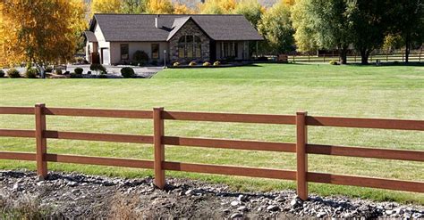 Ranch And Farm Fence Gallery | Red Cedar Wood Grain Horse Fence by A Vinyl Fence Wholesaler ...