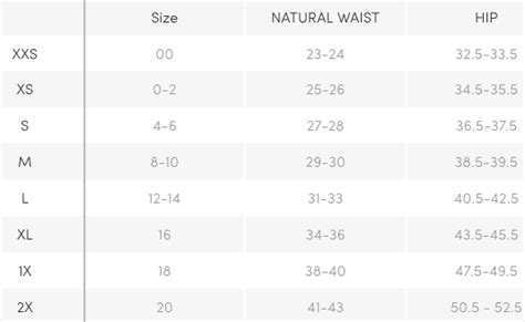 athleta leggings size chart