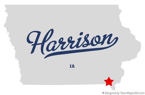 Map of Harrison, Lee County, IA, Iowa