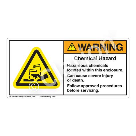 Chemical Hazard Labels | Clarion Safety Systems