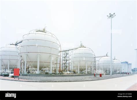 view of oil depot Stock Photo - Alamy