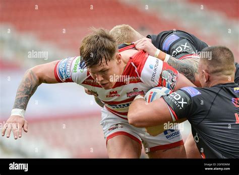 Leigh, England - 22 August 2021 - Keanan Brand of Leigh Centurions in action during the Rugby ...