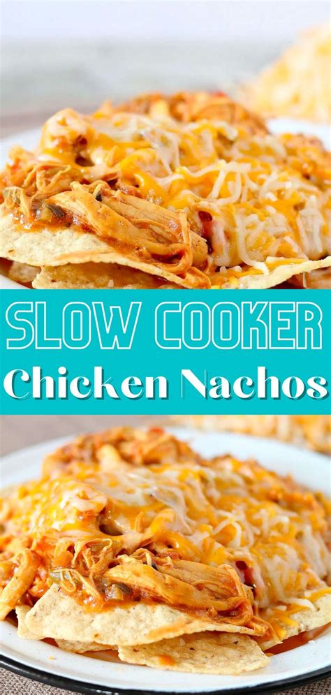 Slow Cooker Chicken Nachos | Crockpot recipes easy, Recipes, Chicken ...