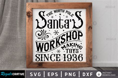 The North Pole Santa S Workshop Graphic by Regulrcrative · Creative Fabrica