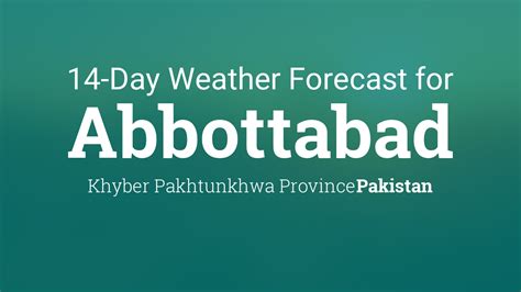 Abbottabad, Pakistan 14 day weather forecast