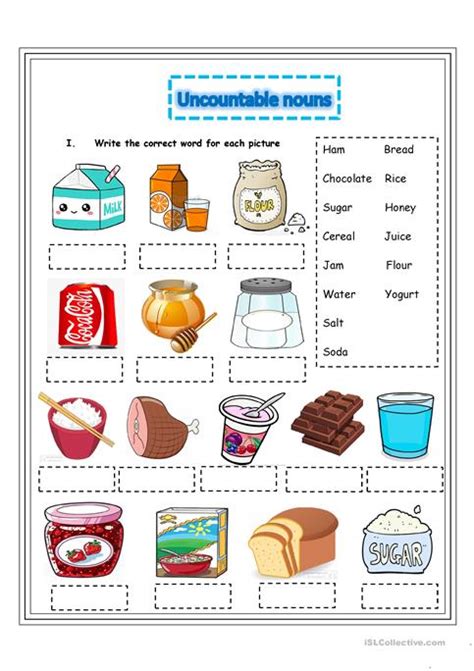 Countable and Uncountable nouns