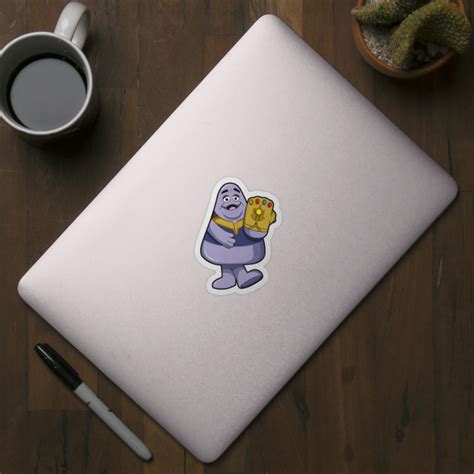 Thanos as Grimace - Thanos - Sticker | TeePublic