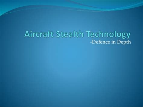 Aircraft stealth technology discussed