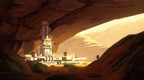 Human base in Martian cave by Natalia Babiy | The martian, Human base, Mars