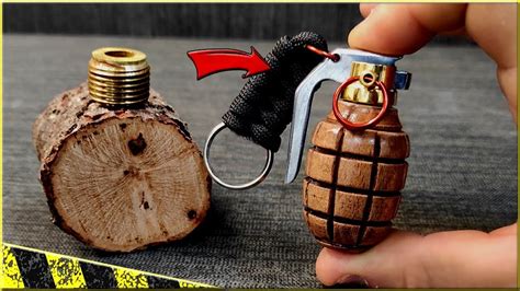 Carving a Wooden Hand Grenade