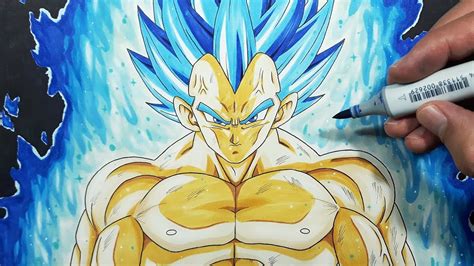 Luxury Vegeta Super Saiyan God Blue Drawing - motivational quotes