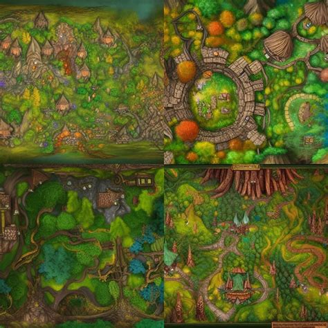 Fantasy forest dnd map - AI Generated Artwork - NightCafe Creator