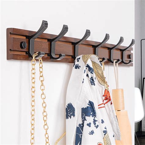 Red Barrel Studio® Annada Solid Wood Wall 6 - Hook Wall Mounted Coat Rack & Reviews | Wayfair