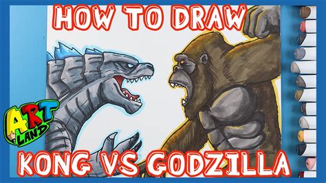 Godzilla Vs Kong Drawing Step By Step - How To Draw Godzilla Vs Kong ...