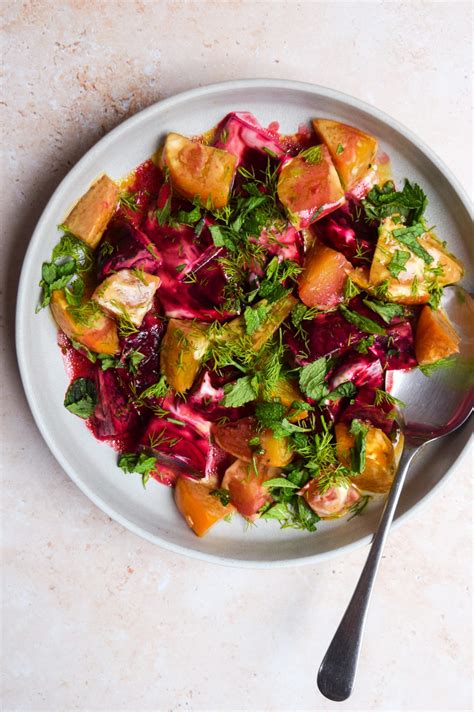 Greek Beetroot Salad (Patzarosalata) | Rachel Phipps