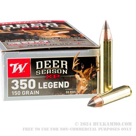 20 Rounds of Bulk .350 Legend Ammo by Winchester - 150gr XP