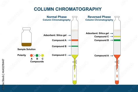 Illustration of Normal Phase and Reversed-Phase Column Chromatography ...