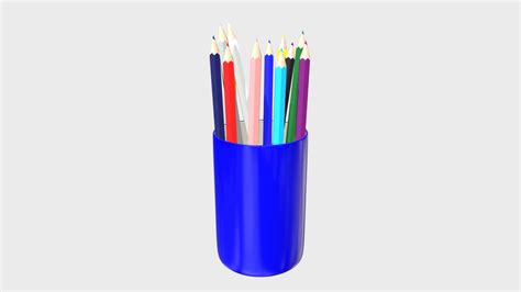 Pencils cup 2 - Buy Royalty Free 3D model by FrancescoMilanese [539d1f4 ...