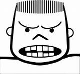 Angry Boy Teeth Coloring Page  Wecoloringpagecom sketch template
