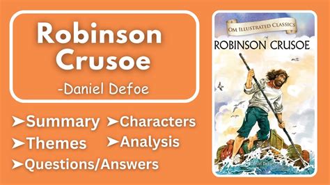 Robinson Crusoe by Daniel Defoe Summary, Analysis, Characters, Themes & Question Answers - YouTube