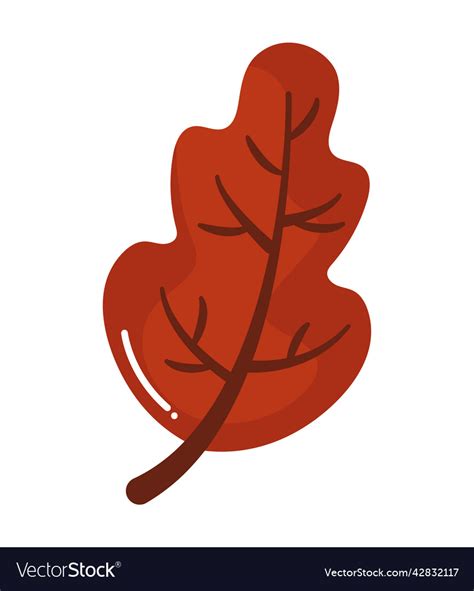 Red fall leaf Royalty Free Vector Image - VectorStock