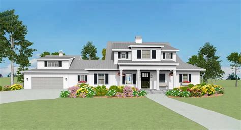 Plan 28916JJ: Modern Farmhouse Plan with Flexible Bonus Over Garage