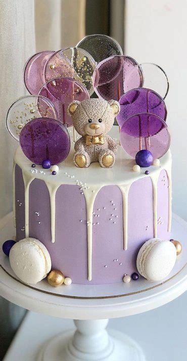 49 Cute Cake Ideas For Your Next Celebration : Lavender cake & white icing