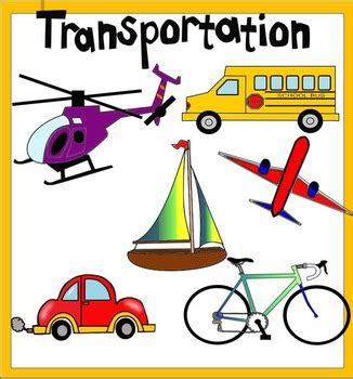 Transportation Clipart- Includes color and Black & White by Mrs Mellor