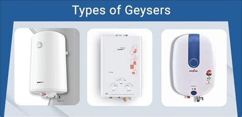 Peek a look at the different types of geysers you can buy.