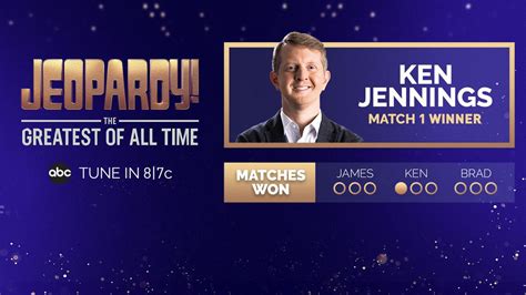 G.O.A.T. Match 1 Winner: Ken Jennings | J!Buzz | Jeopardy.com