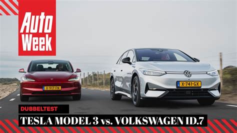 Volkswagen ID.7 vs. Tesla Model 3 - AutoWeek Dubbeltest - YouTube